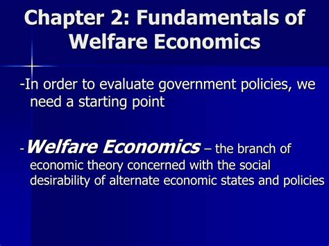 Ppt Chapter Fundamentals Of Welfare Economics Powerpoint