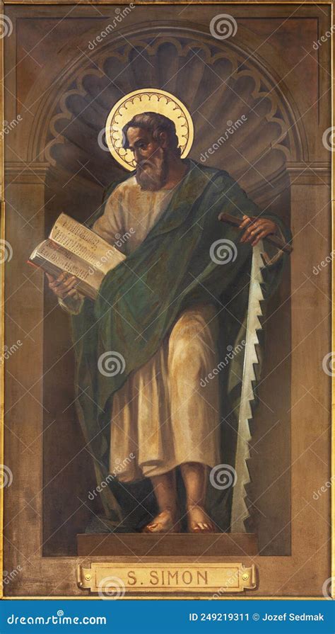 Bari Italy March The Fresco Of St Simon The Apostle In The