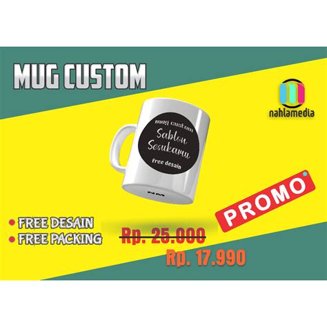 Jual Mug Custom Sablon Mug Sublim Souvenir Hadiah Shopee Indonesia