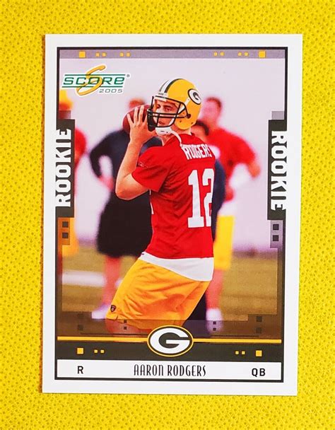 Aaron Rodgers Score Green Bay Packers Rookie Rc Ebay