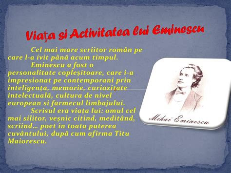 Ppt Mihai Eminescu Powerpoint Presentation Free Download Id2205406