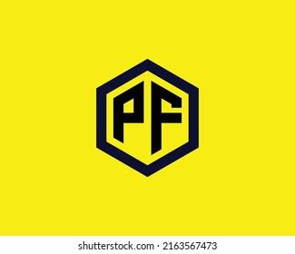 Pf Logo Design Vector Template Stock Vector (Royalty Free) 2163567473 ...