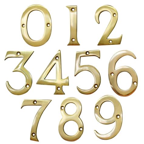 Inch Brass House Numbers Etsy