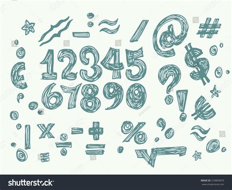 Calculator Numbers Vector Set Stock Vector Royalty Free 210895879