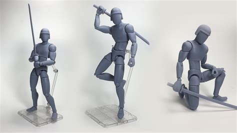 Prototype 3D Printed Articulated Figure Held Together With Elastic