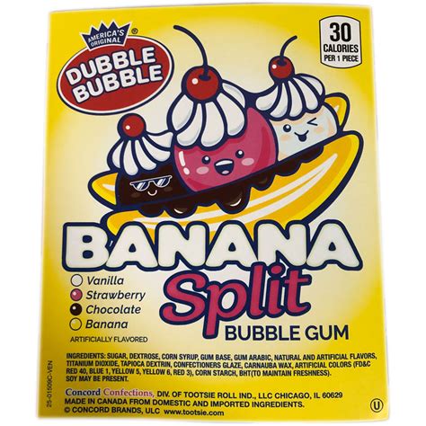 Banana Split Vending Gumballs 1 Inch 850 Ct