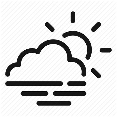 Cloud Forecast Mist Misty Sun Sunny Weather Icon Download On Iconfinder Weather Icons