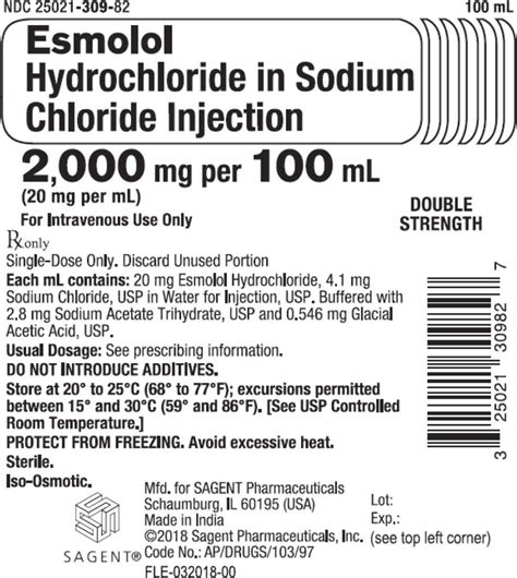 Esmolol Dosing Chart