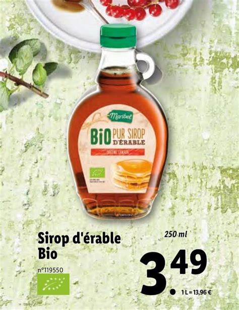 Promo Sirop d érable bio chez Lidl