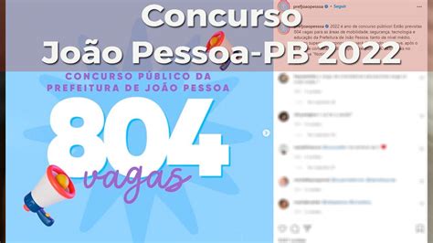 Prefeitura De Jo O Pessoa Pb Ter Concurso P Blico Em Vagas