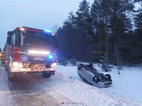 Niebezpieczny wypadek w Łęgu Przedmiejskim Samochód dachował w