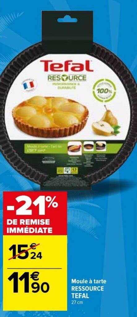 Promo Moule à tarte RESSOURCE TEFAL chez Carrefour