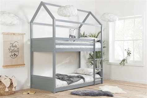 Home Grey Wooden Bunk Bed Charles Of Chester