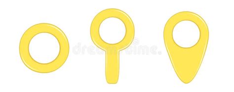 Yellow Map Pin Location Point Stock Illustration Illustration Of