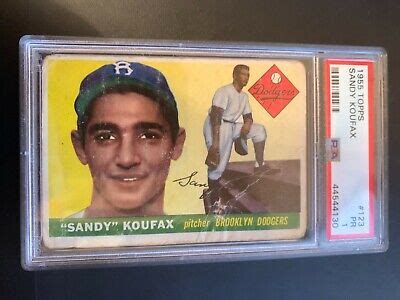 SANDY KOUFAX 1955 TOPPS 123 ROOKIE RC CARD DODGERS PSA 1 PR EBay