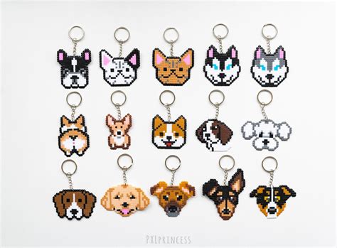 Corgi Dog Keychain Pixel Art Corgi Butt 8 Bit Shiba Golden Etsy