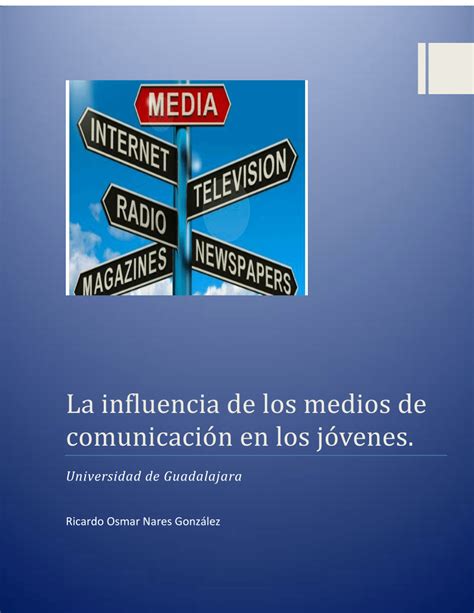 PDF La influencia de los medios de comunicación en los jóvenes