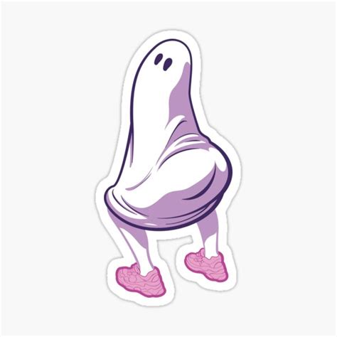 Spooky Booty Twerking Halloween Bedsheet Ghost Sticker For Sale By