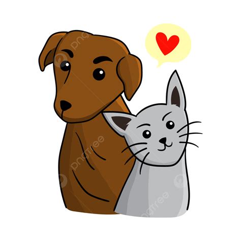 Dog And Cat Love Clipart