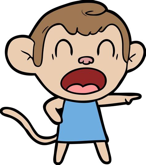 Vector monkey character in cartoon style 13728068 Vector Art at Vecteezy