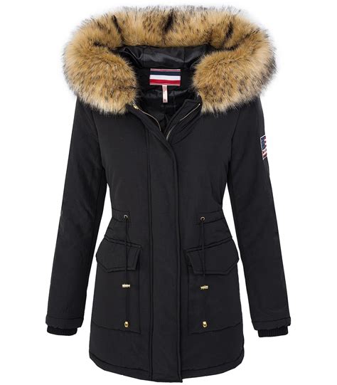 Outdoor Damen Parka Winterjacke Damen Jacke Warm Xxl Kunstfellkragen Kaufen