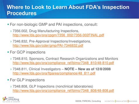 Ppt Fda Inspection Preparation And Management Powerpoint Presentation