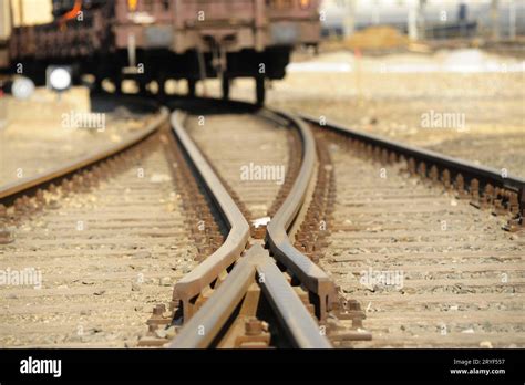 switch  track switch  railroad  train traffic stock photo alamy