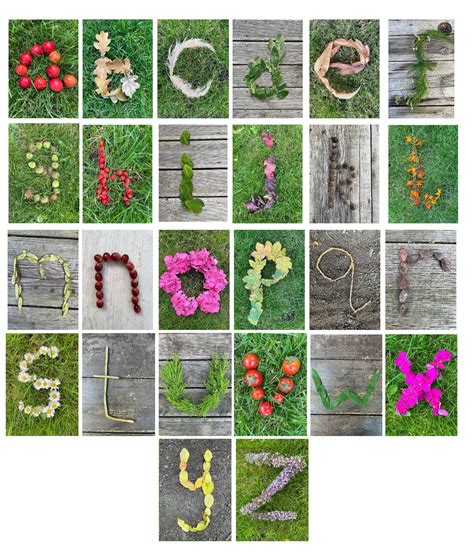 Lowercase Nature Alphabet Cards Printable Digital Download Natural Early Years Resource Eyfs