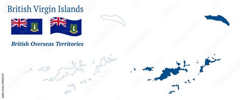 British Virgin Islands map. British Overseas Territory in the Caribbean ...