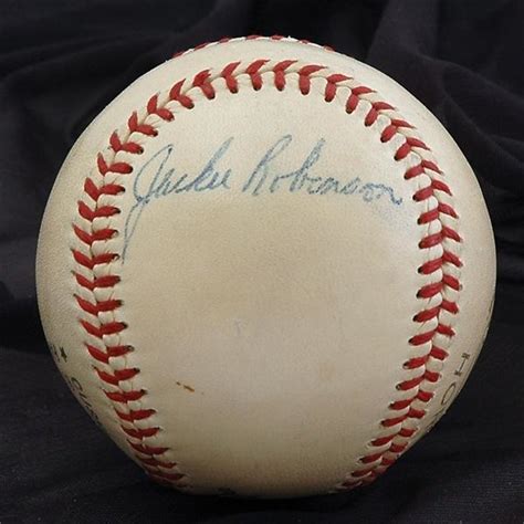 Jackie Robinson Single Signed Baseball (PSA 7 NRMT)