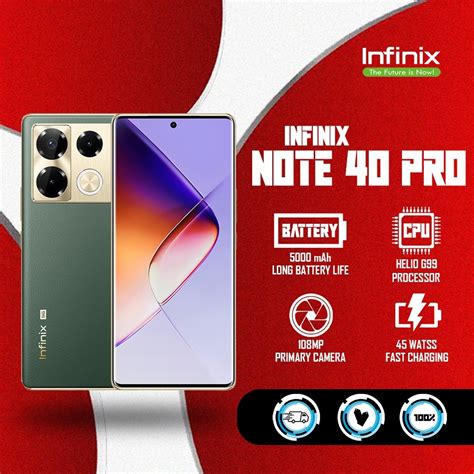 Infinix Note 40 Pro 4g 8gb Ram 256gb Rom 6 78 Inches Amoled Helio G99 5000 Mah