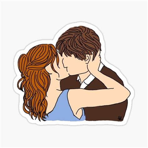 "the office jim pam first kiss" Sticker by kdierksart | Redbubble