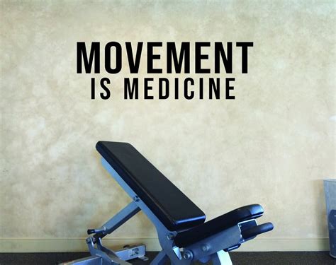 Movement Is Medicine Fitness Wall Decal Motivational Quote Etsy