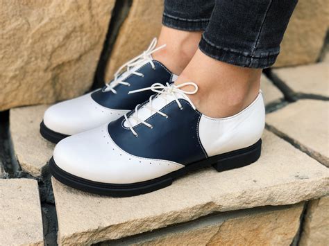 White Leather Shoes Women Custom Shoes Oxford Shoes Women Etsy