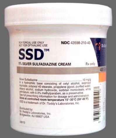 Ssd Silver Sulfadiazine 1 Cream Jar Silvadene 400Gm