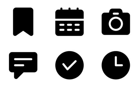 Pack De Iconos Basic Ui Black Fill Iconos Svg