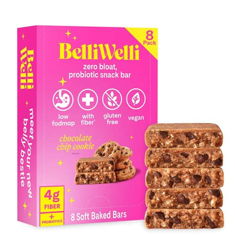 Belliwelli Soft Baked Probiotic Snack Bars Gluten Free Dairy Free