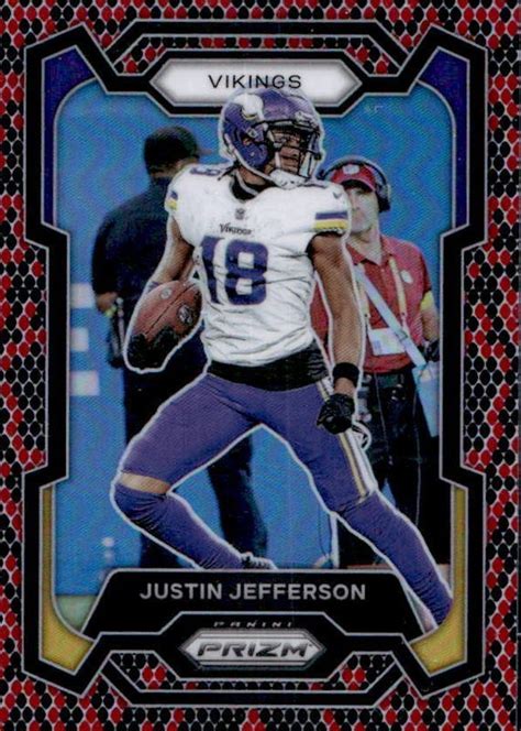 Justin Jefferson 2023 Prizm 195 Snakeskin SSP Price Guide Sports