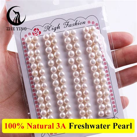 Zhe Ying Perles D Eau Douce Plates AAA 4 11mm 100 Naturelles JxPearl