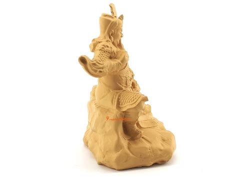 Guan Gong Sitting On Stone Figurine