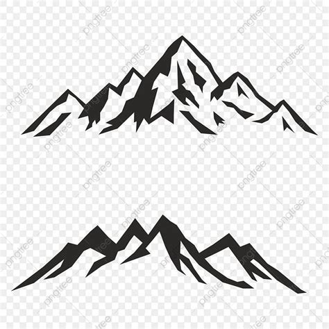 Mountains Silhouette Clipart PNG Images, Mountain Silhouette, Mountain ...