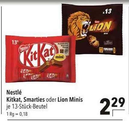 Nestlé Kitkat Smarties Oder Lion Minis Angebot bei CITTI Markt