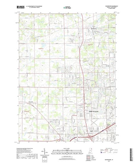 Huntertown Indiana US Topo Map – MyTopo Map Store