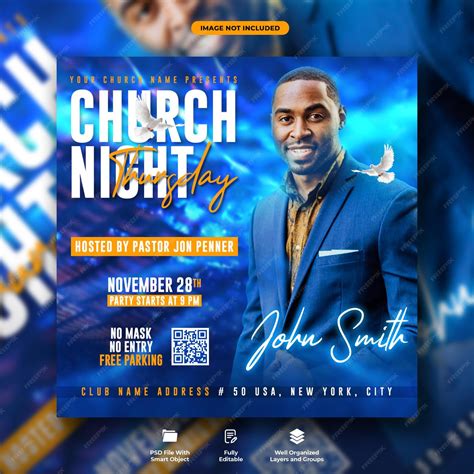 Premium Psd Church Conference Flyer Social Media Post Web Banner Template