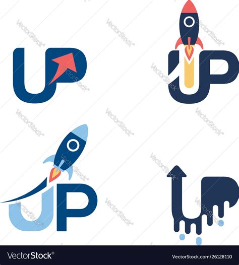 Start Up Logo Set Sign Symbol Icon Royalty Free Vector Image