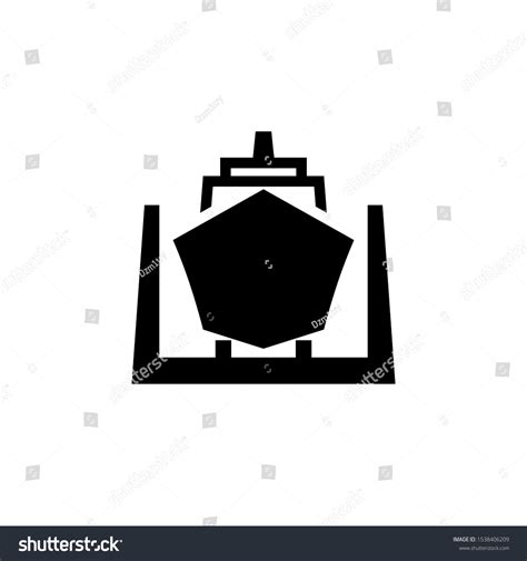 Ship Dry Dock Black Icon Clipart Stock Vector Royalty Free 1538406209