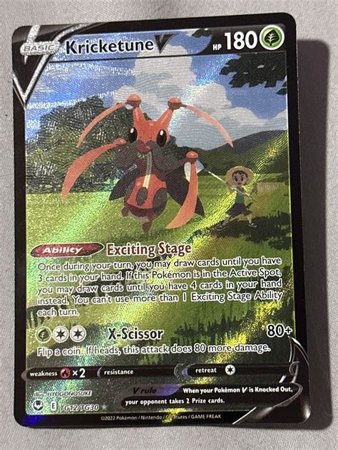 Kricketune V Tg Tg Silver Tempest Pokemon Card Values Mavin