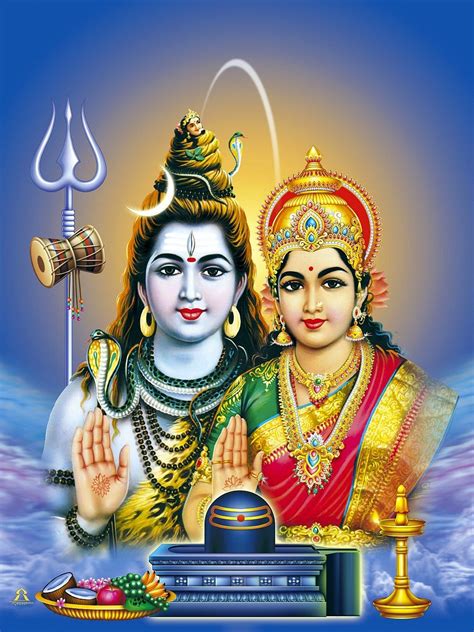 Hindu Gods Shiva And Parvati