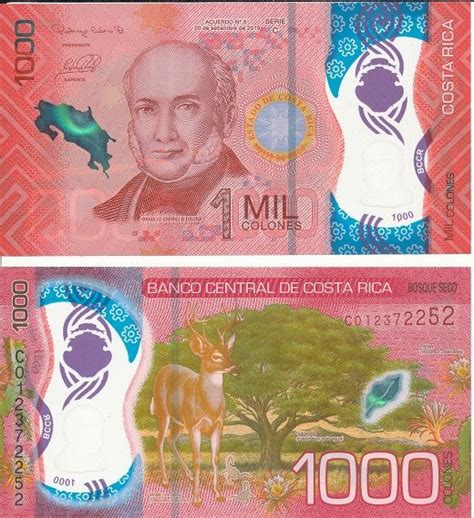 Costa Rica 1000 Colones 2019 2021 Polymer UNC Banknotes Zp