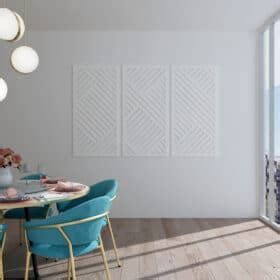 Triptico Geometric 3D Wall Art Moonwallstickers